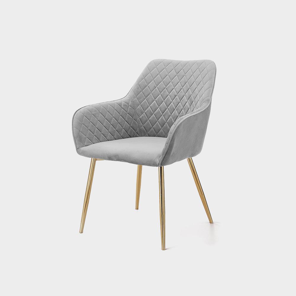 أنجيلا الفاخرة الحديثة مطعم الطعام كرسي الشمال منجد النسيج المخملية - تصویر 2