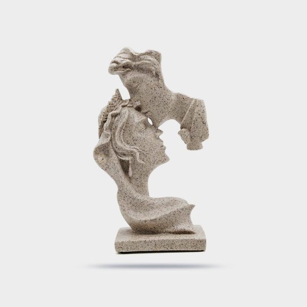 زوجين التماثيل تمثال رومانسية منحوتة الحرف زخرفة التقبيل عاشق الراتنج النحت الفن الحديث